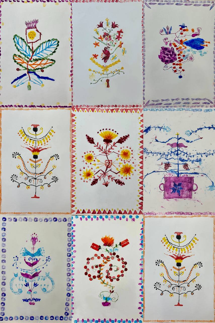 Творча робота учнів на занятті з живопису у Visual Art Center